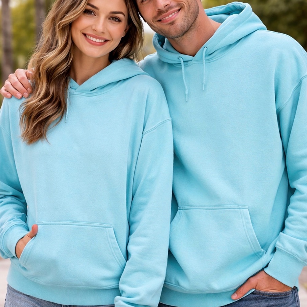 Comfort Wash by Hanes Mint‎ Hoodie Size Medium Soft Cotton Blend Pullover New